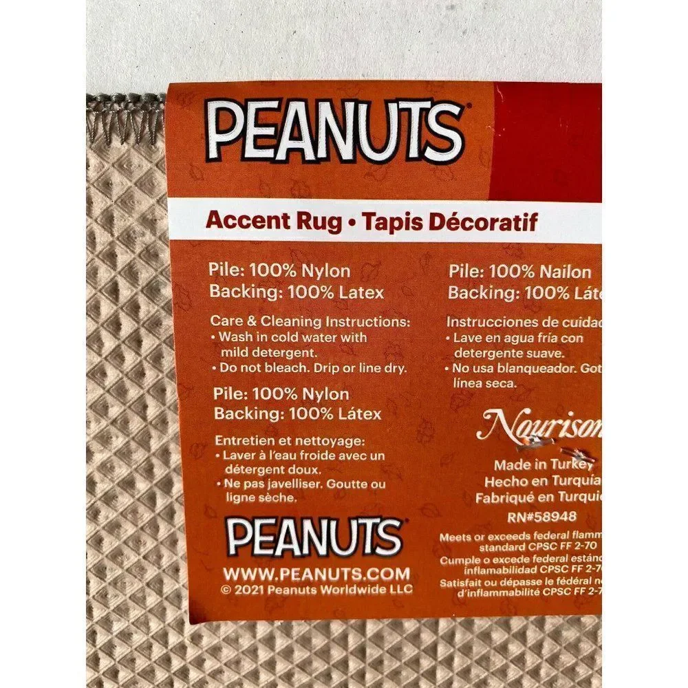 Peanuts Snoopy Halloween Pumpkin Decorative Accent Rug‎